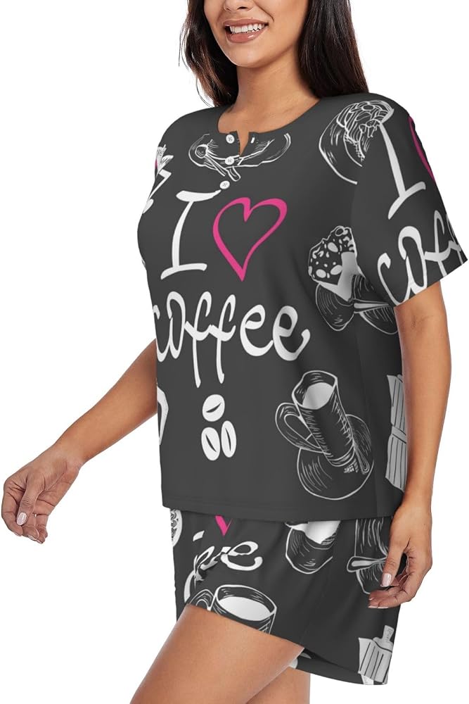 EMLUXIYA Women's Soft Pajama Set - 2 Piece Short Sleeve Tee & Pant, Comfy Loungewear For Sleep Or Relaxing - View #13