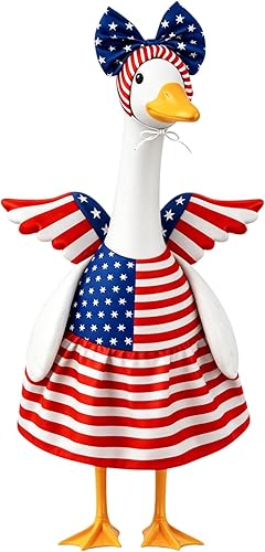 Keepatyart Patriotic Porch Goose Outfit for 23 Inch Goose Statue, 4th of July Go