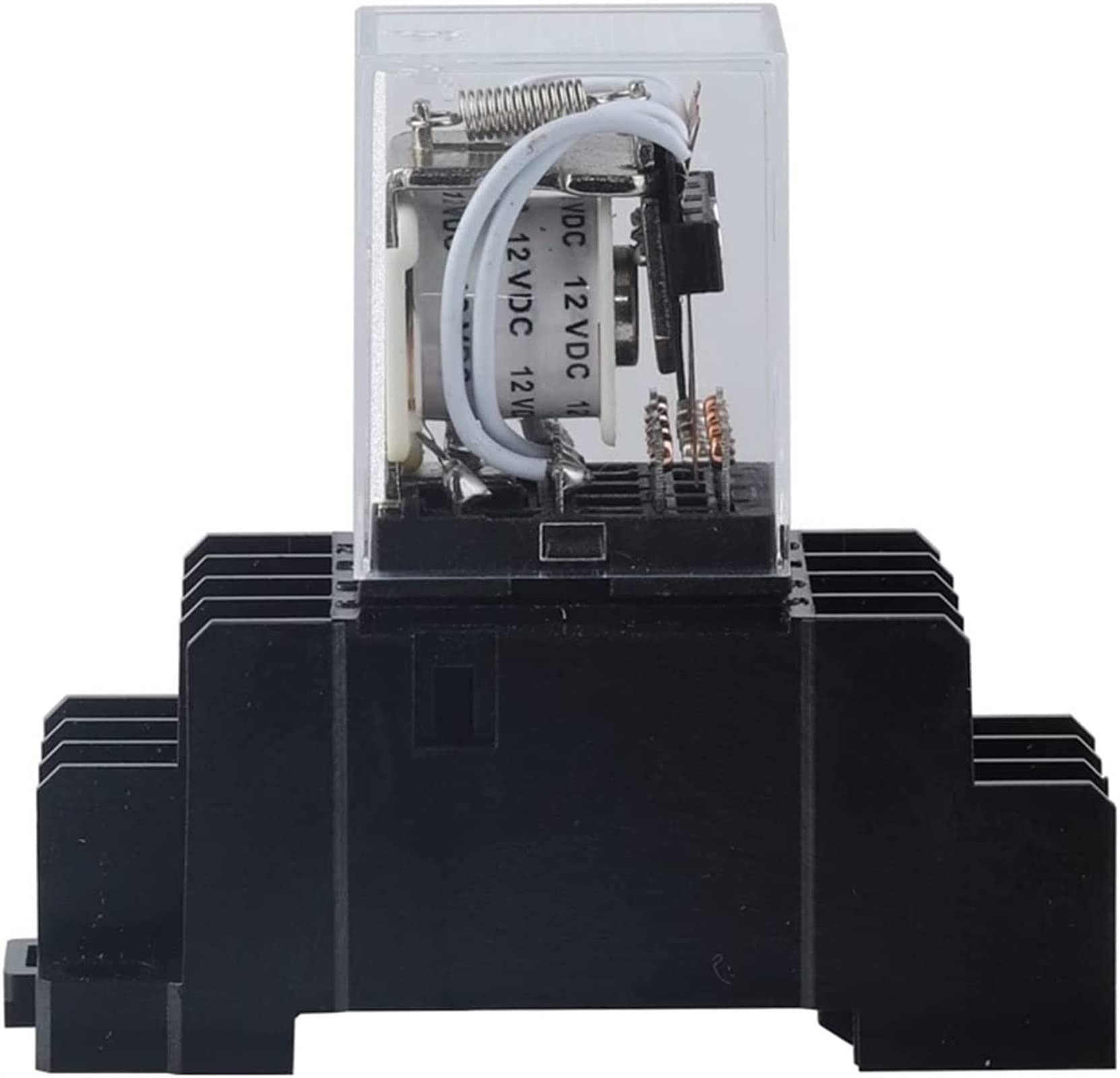 Relè 1Set Relè di potenza Bobina Relè for uso generico MY4 DPDT MY4NJ Relè DC12v / 24v AC 110v / 220v Interruttore relè con base presa Parti di ricambio(Size:24V VDC)