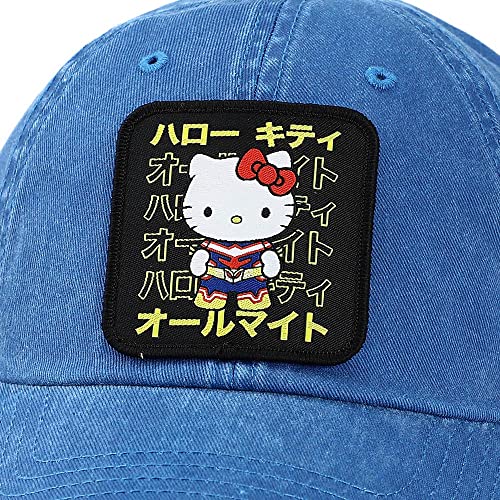 Hello Kitty X My Hero Academia Pigment Dye Dad Hat Blue #TOP4