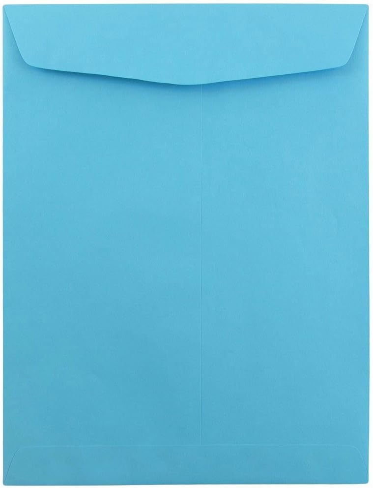 JAM PAPER 9 x 12 Open End Catalog Colored Envelopes Blue
