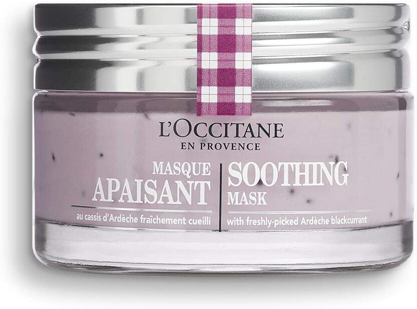 L’OCCITANE – Verzachtend gezichtsmasker – Gevoel van frisheid, verzacht en kalmeert de huid – Heerlijke geur van zwarte bessen – Ideaal voor de normale huid – Gemaakt in Frankrijk