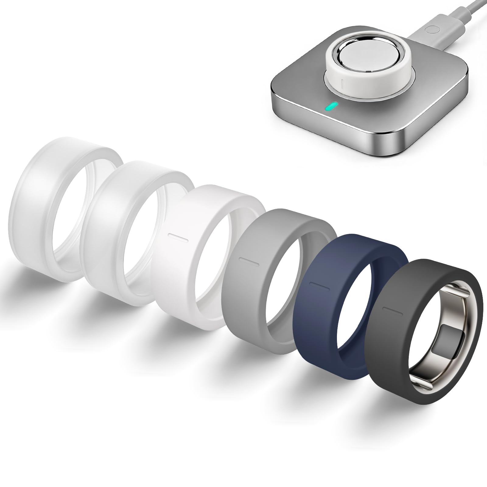 Photo 1 of Ultra-Thin Covers Compatible with Oura Ring Gen 4/4 Ceramic/Oura Ring Gen 3 Cover, Anti-Scratch Silicone Smart Rings Accessories Protector for RingConn Gen 3/Gen 2/Gen 2 Air/ULTRAHUMAN, 6 Pack