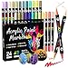 Produktbild Patamiyar Acrylstifte für Steine Wasserfest, 48 Farben/24 Stifte Dual Tip Acrylfarben Stifte Steine Bemalen Set Acrylstifte für Steine Holz Glas Leinwand Papier Keramik DIY Fotoalben