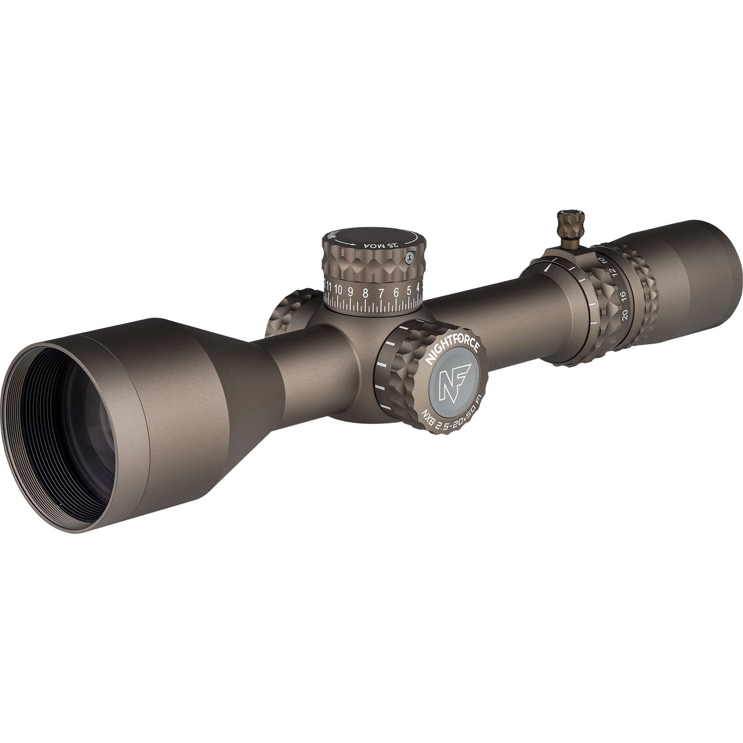 NX8 2.5-20x50mm 8X Zoom Range F1 Illuminated Moar Ultra-Compact Rugged Dark Earth Hunting Scope (C685)