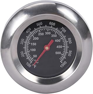 GasSaf 3" BBQ Temperature Gauge Thermometer Replacement for Master Forge, Cuisinart, Backyard, Uniflame and Other Gas Grill, Stainless Steel High Temperature Heat Indicator -100F to 1000F
