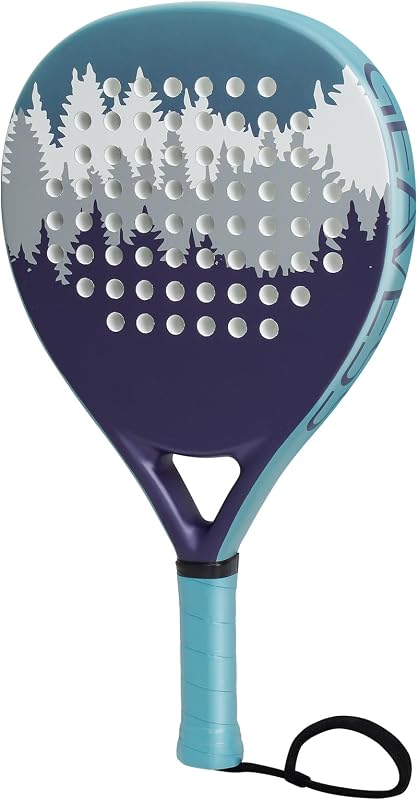 Carbon Fiber Padel Racket with EVA Memory Flex Foam Core | Shock Absorption, Large Sweet Spot, Lightweight, Pala De Padel, for Beginners & Intermediate