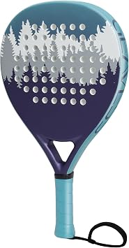Padel Racket, Carbon Fiber Surface with EVA Memory Flex Foam Core, Shock Absorption Large Sweet Spot, Lightweight Pala De Padel for Beginners & Intermediate