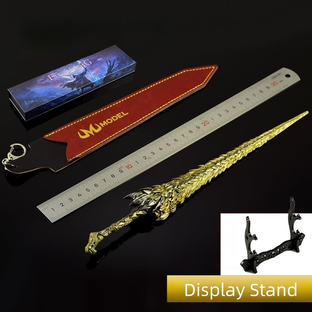 Superbuybox Game Elden Ring DLC Nightreign 12''30cm Dragon King's Cragblade Giftbox Martial Arts Game Collection Gift Desk Decor w/Display Stand - Image 9