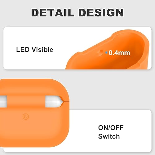 Vista 21 de Funda compatible con AirPods de tercera generación, accesorios de protección de silicona con llavero y kit de limpiador para mujeres y hombres, LED