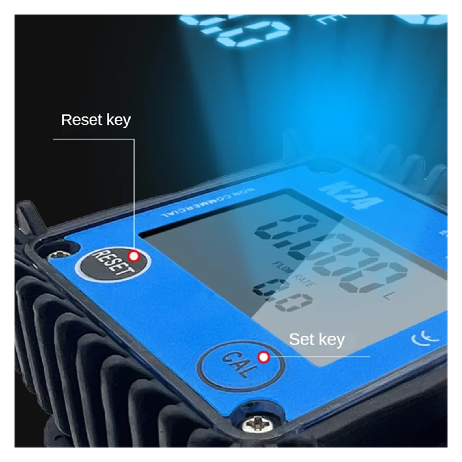 Caudalímetro de líquido G1/4 G1 con pantalla digital LCD, 0,2-10 l/min, for gasolina, aceite, aceite hidráulico y agua. Lecturas precisas