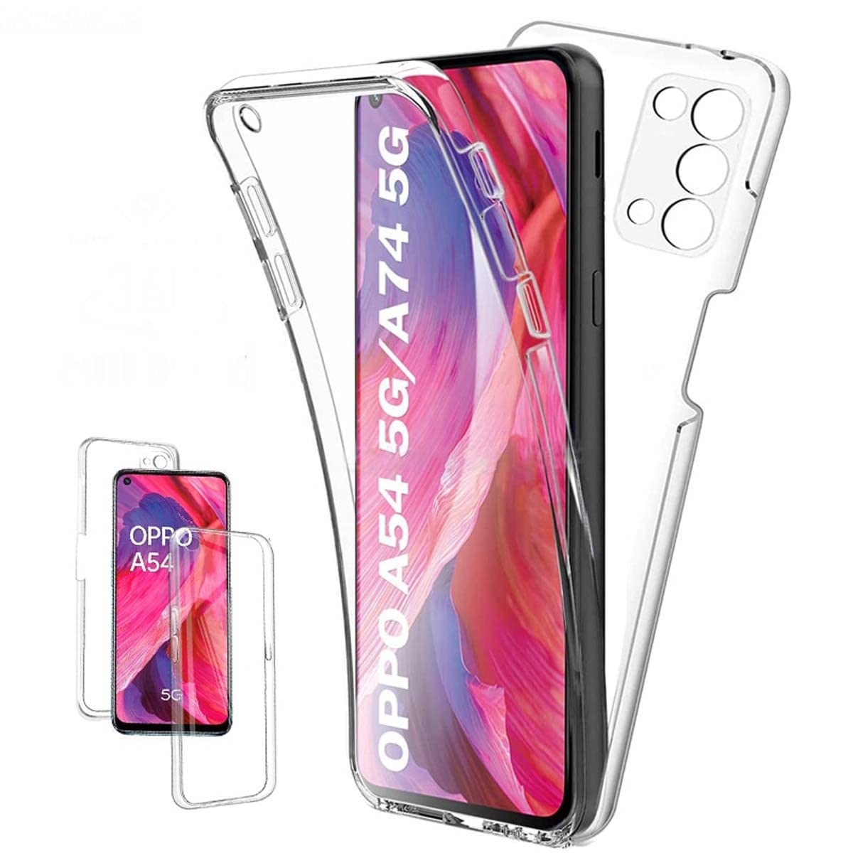 OPPO A54 5G/A74 5G/A93 5G FUNDA CARCASA DOBLE TRANSPARENTE CON Proteccion Total 360o 4