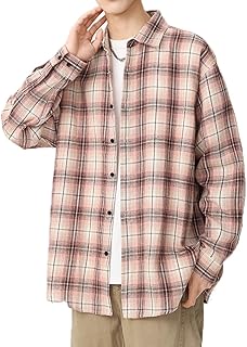 [Anzn] チェックシャツ メンズ 長袖 カジュアル トップス ネルシャツ チェック柄 ゆったり 柔らかい 普段着 着回し 通勤 通学 春 秋 冬