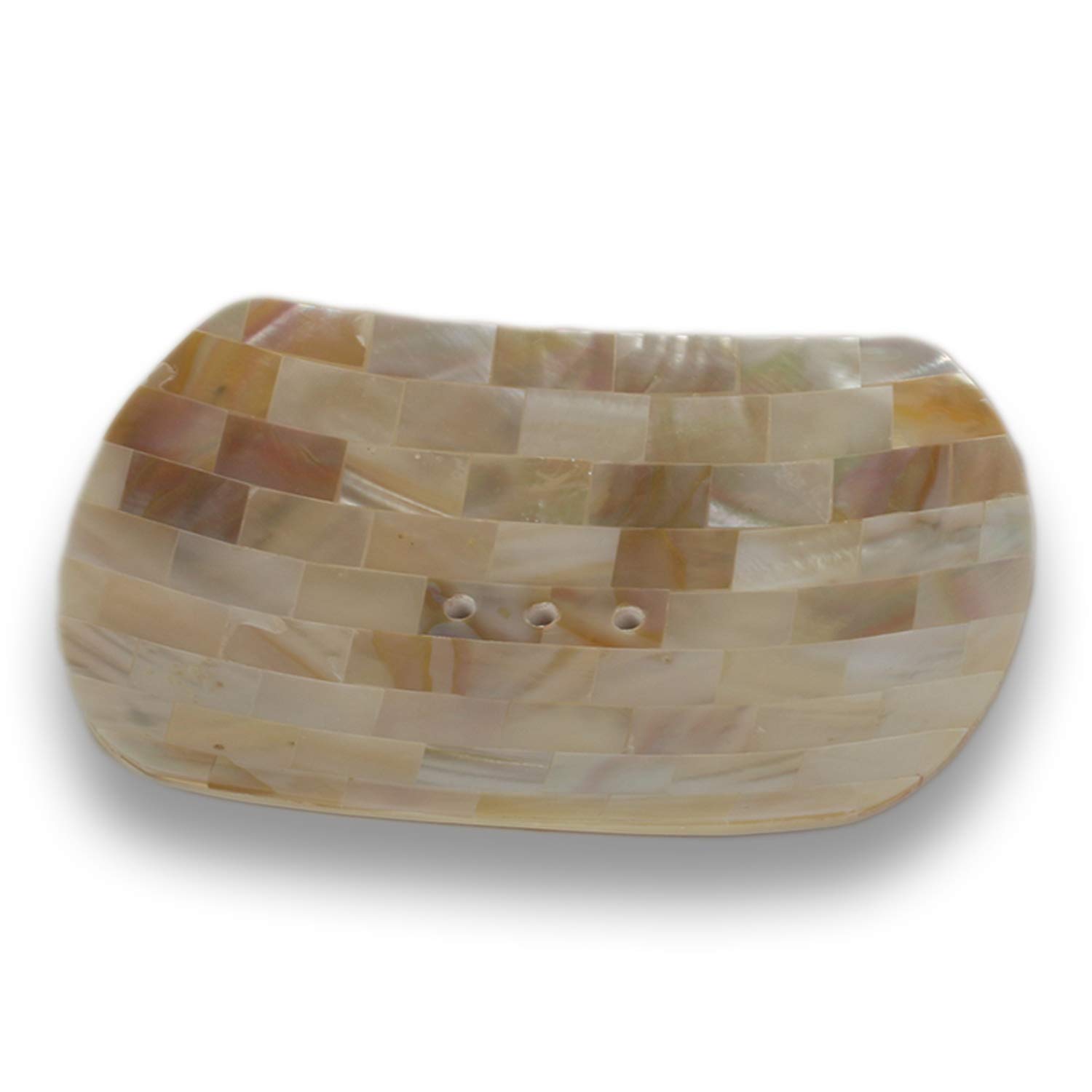ART-CRAFT Seifenschale aus Perlmutt Muschel Patchwork Oval m