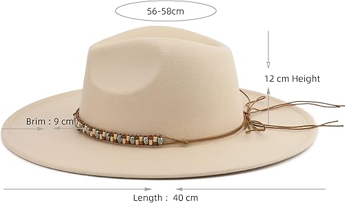Miniatura 2 de Sombrero Fedora de ala ancha grande para mujer