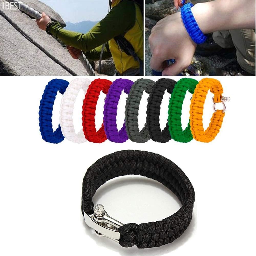SagaSave Bracelet de survie en paracorde en plein air avec boucle réglable pour voyage, camping et randonnée