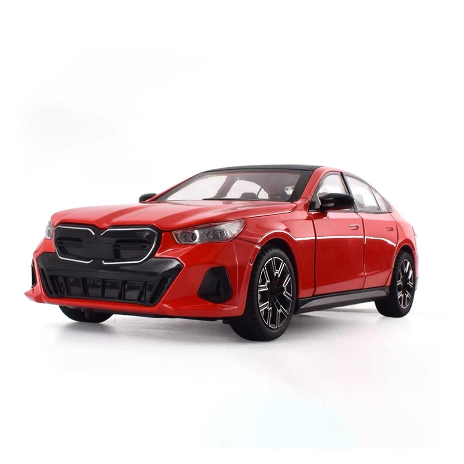 Modellino Diecast Modellismo da Collezione Auto 1:24 Per BMW I5 M60 Modellino Di Auto In Metallo Pressofuso(rosso)