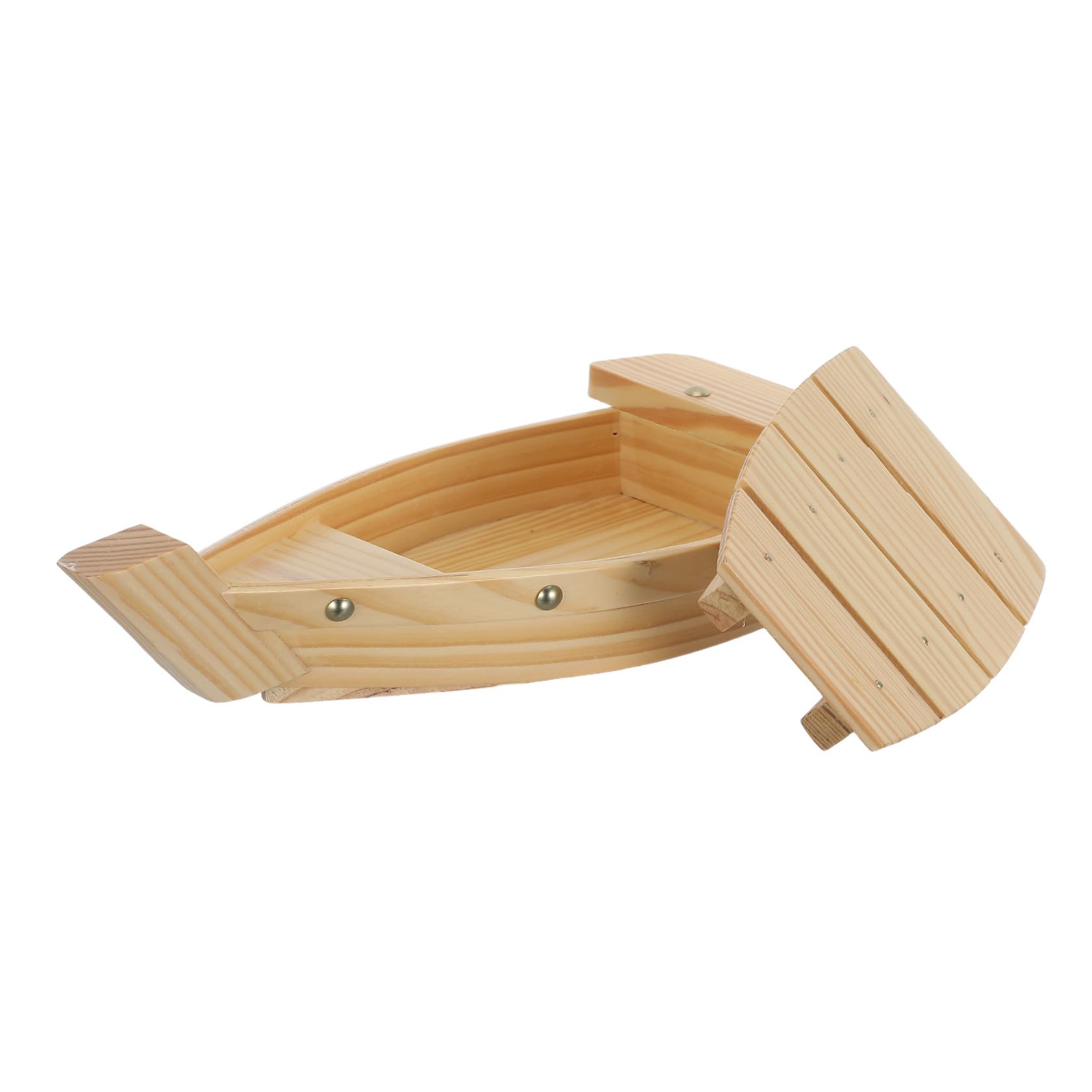 Uonlytech Plat de Bateau pour Sushi, Bois, Style Japonerie, Ambiance Noël