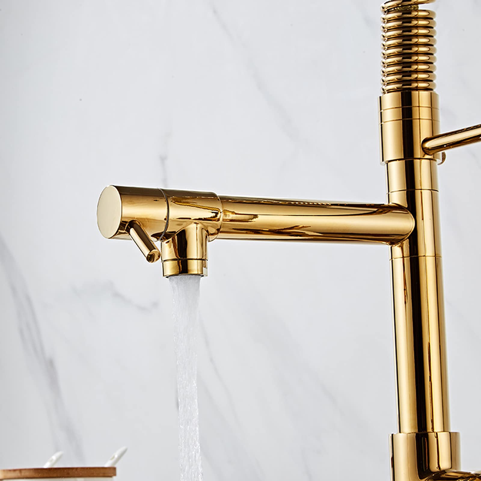 Rubinetto Del Miscelatore Del Becco Doppio Della Maniglia in Ottone per Acqua Calda e Fredda, LSZJSGQ