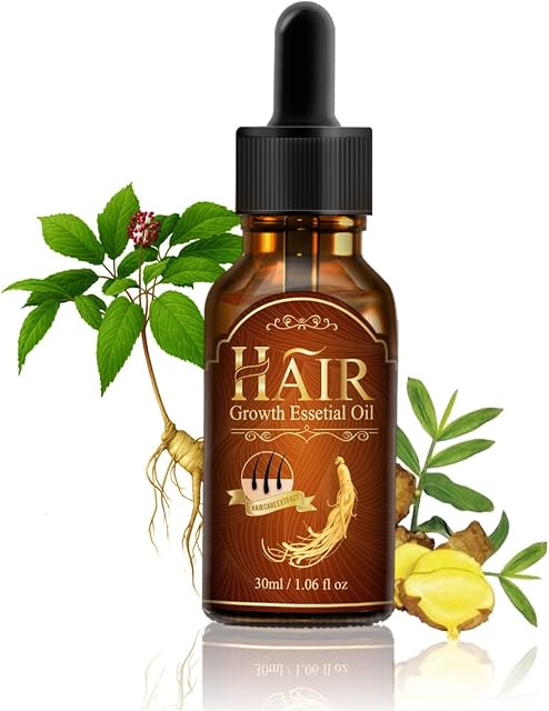 Hair Growth Serum for Hair Loss and Hair Regrowth 30ML Ginger Hair Growth Oil for Thinning Balding Repairs Hair Follicles Hair Growth Treatment for Men Women