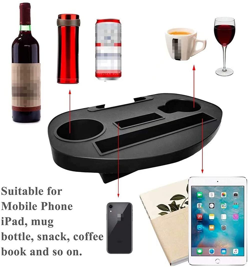 Flexzion Zero Gravity Plateau porte-gobelet universel à clipser pour chaise de camping, porte-gobelet avec fente pour téléphone et plateau à goûter pour siège de pelouse, taille L Flexzion Zero Gravity Plateau porte-gobelet universel à clipser pour chaise de camping, porte-gobelet avec fente pour téléphone et plateau à goûter pour siège de pelouse, taille L