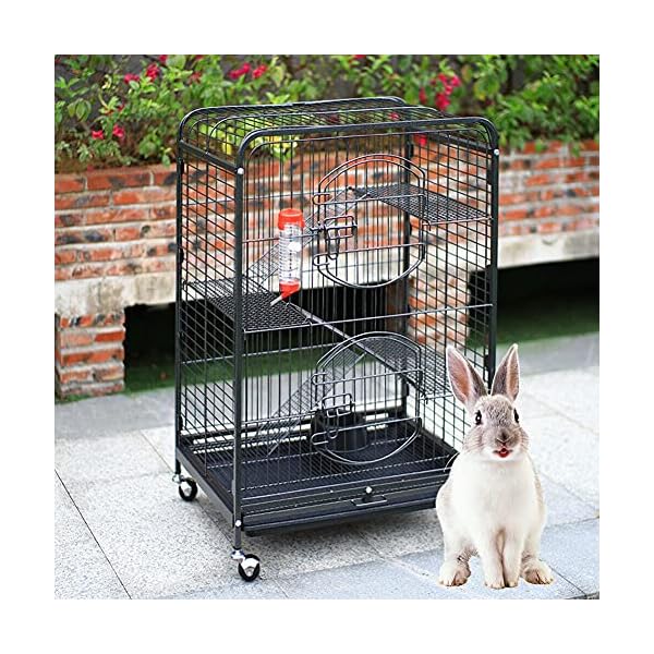 Kosoree Large 4 Levels Tall Metal Rat Chinchilla Ferret Squirrel Hutch Cage House Wheels