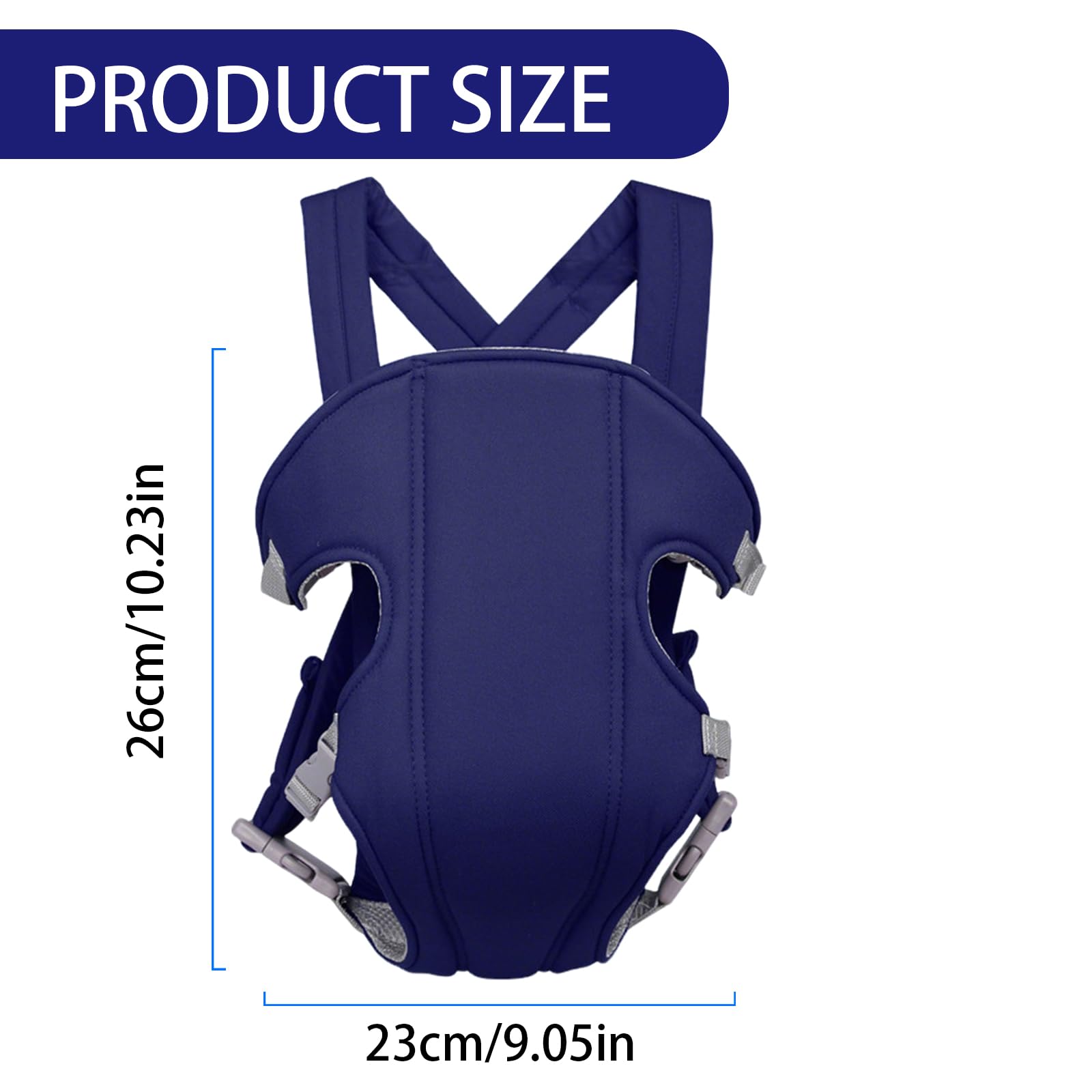 Mochila Portabebés para Bebe,Portabebés Recién bebé Pequeños,Mochila Portabebé Multifunción Para 3.5-15 Kg Recién Nacidos y Bebés (Azul marino)