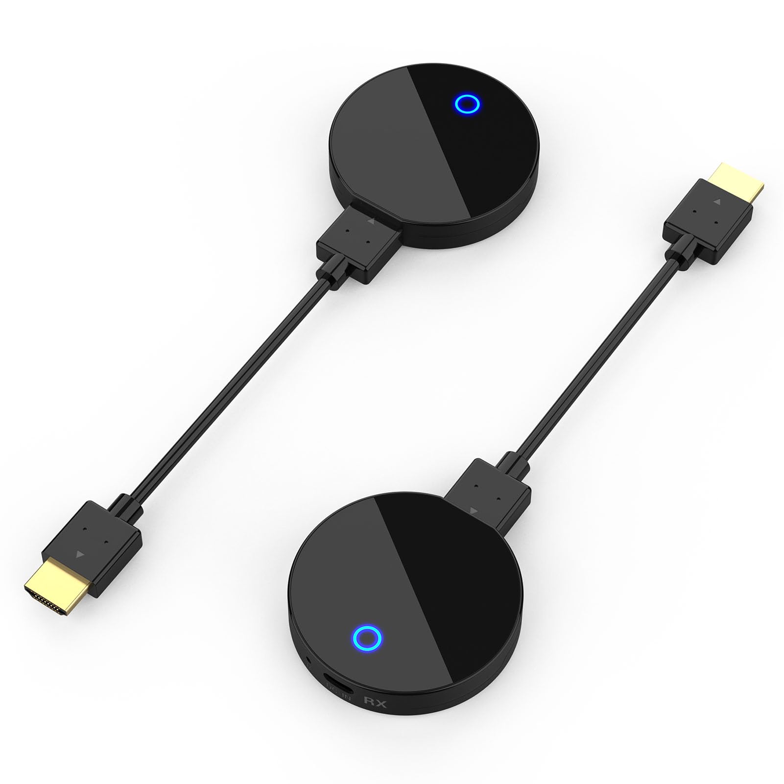 Wireless HD Transmitter and Receiver, 2.4G 5G Dual Frequency 1080P 60Hz Wireless HD Extender Kit, Plug and Play, for Laptop Smartphones Game Consoles Set Top Box