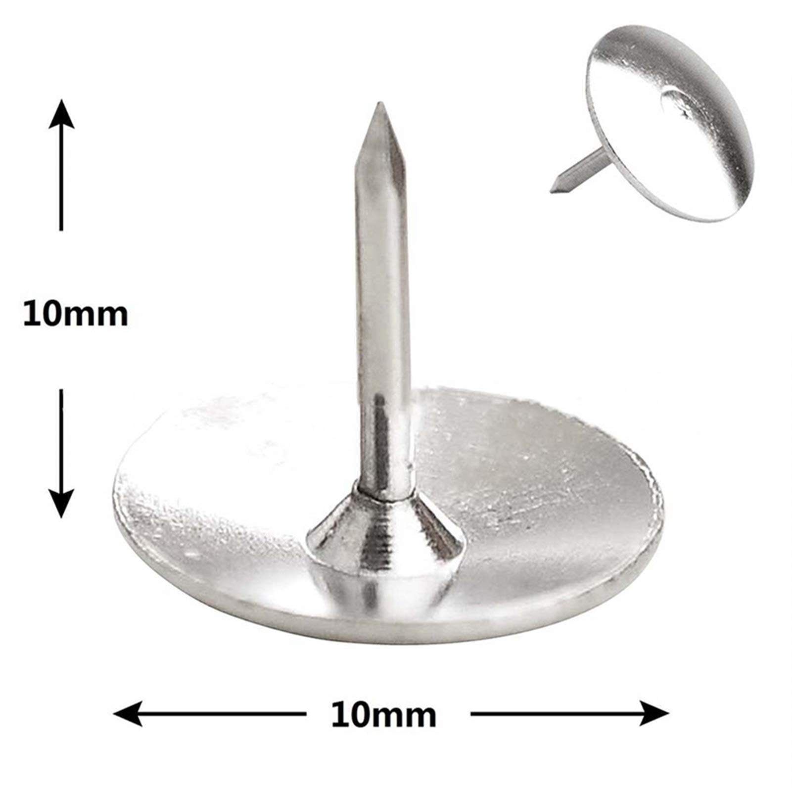 Clavos de cobre. 400 Uds. Joyero de muebles plateados, caja de vino, pasadores de tachuela, herrajes for puertas adecuados for la escuela y la Oficina