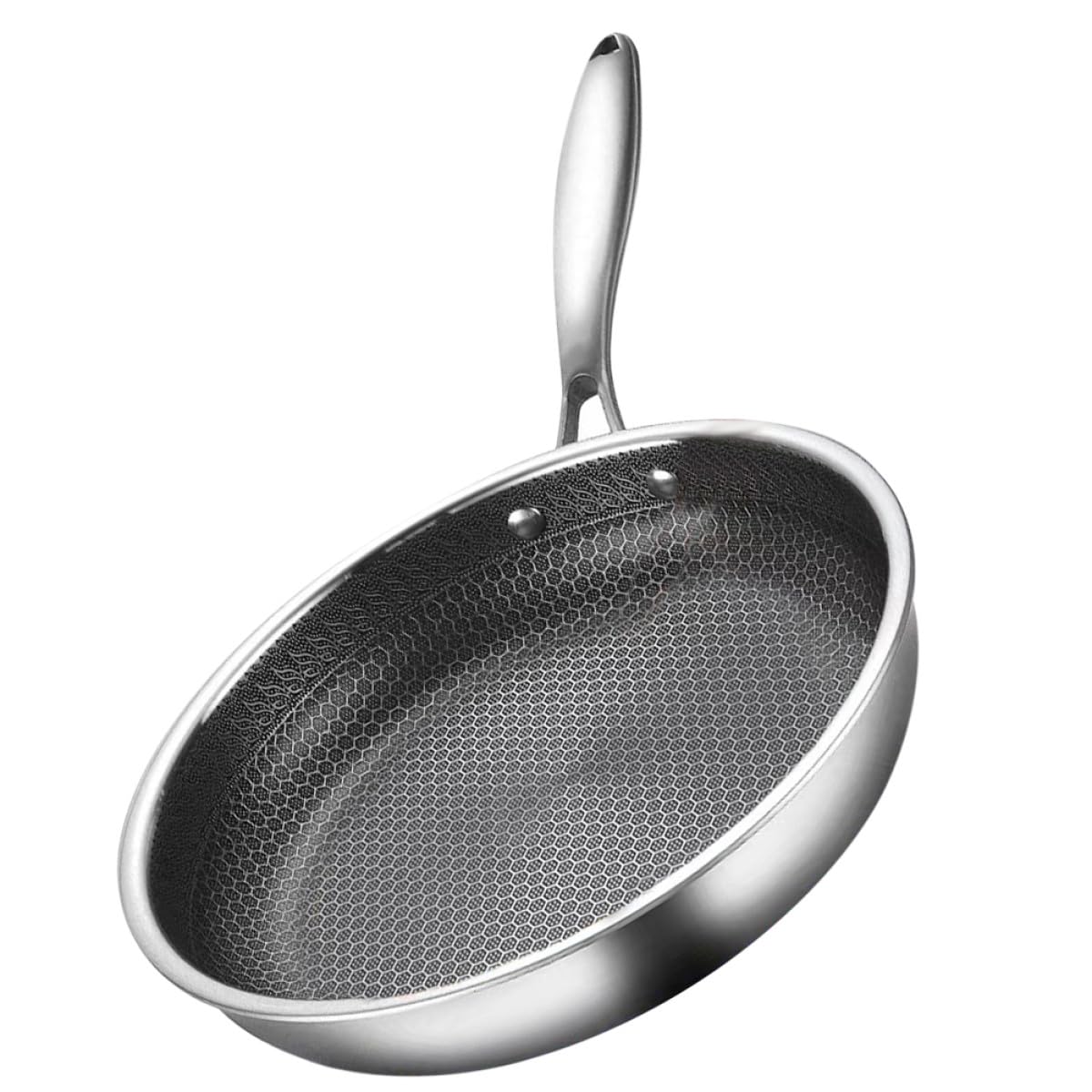 Poêle polyvalente pour œufs et camping FOMIYES 24 cm en acier inoxydable compatible induction