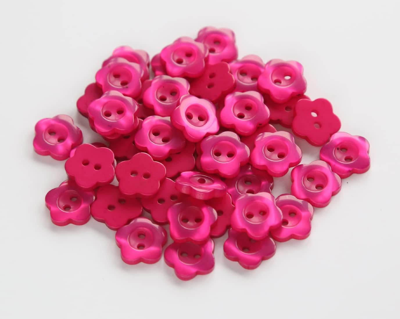 1/2 inch (12.5mm) Flower Shape Buttons for Sewing Shirts Hotpink Resin Buttons for DIY Crafts Projects Scrapbooking Pack of 150 pcs - Image 3