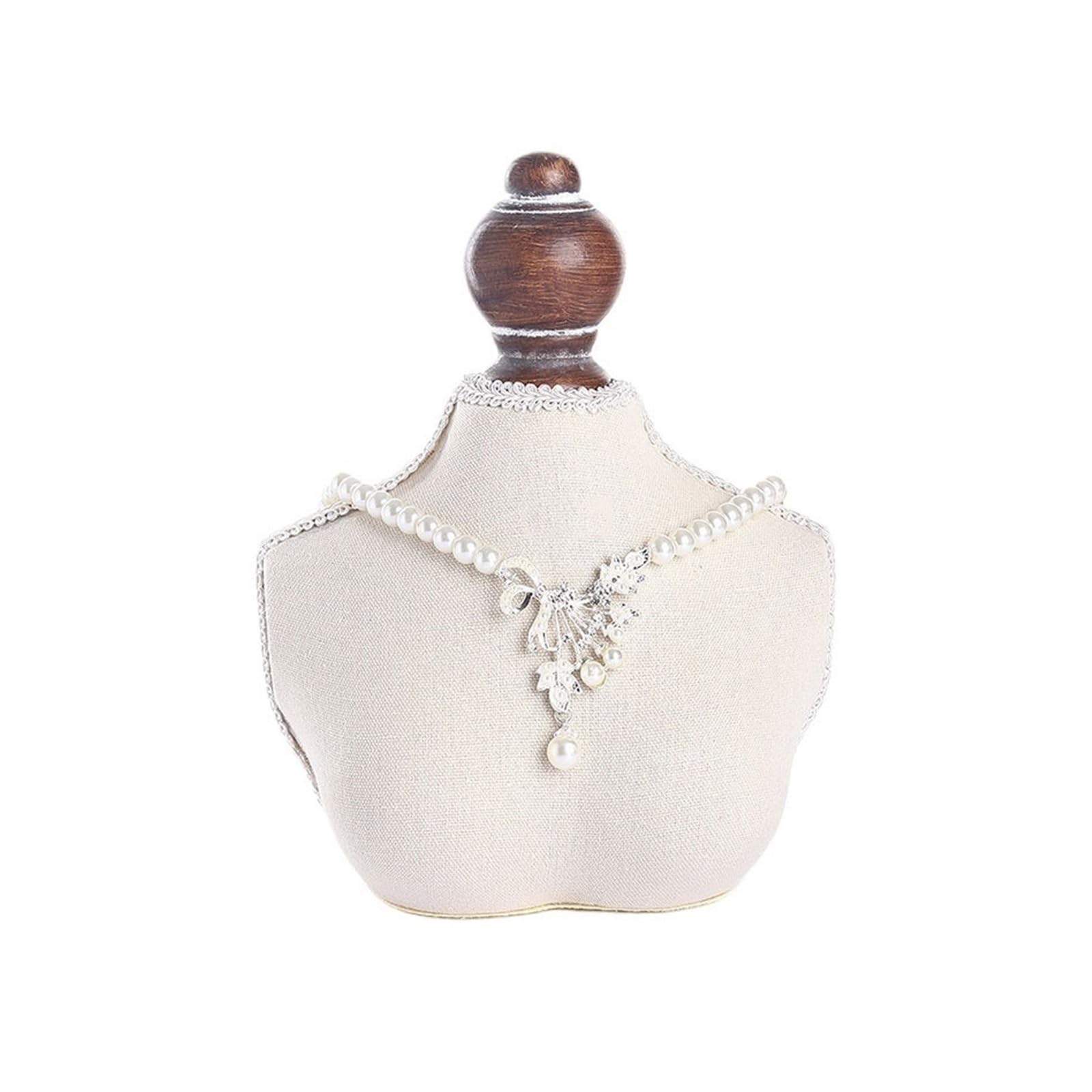 FAJNUZI2024 Jewellery Display Stand Shop Linen Necklace Display Stands Jewelry Organizer Mannequin Bust Holder
