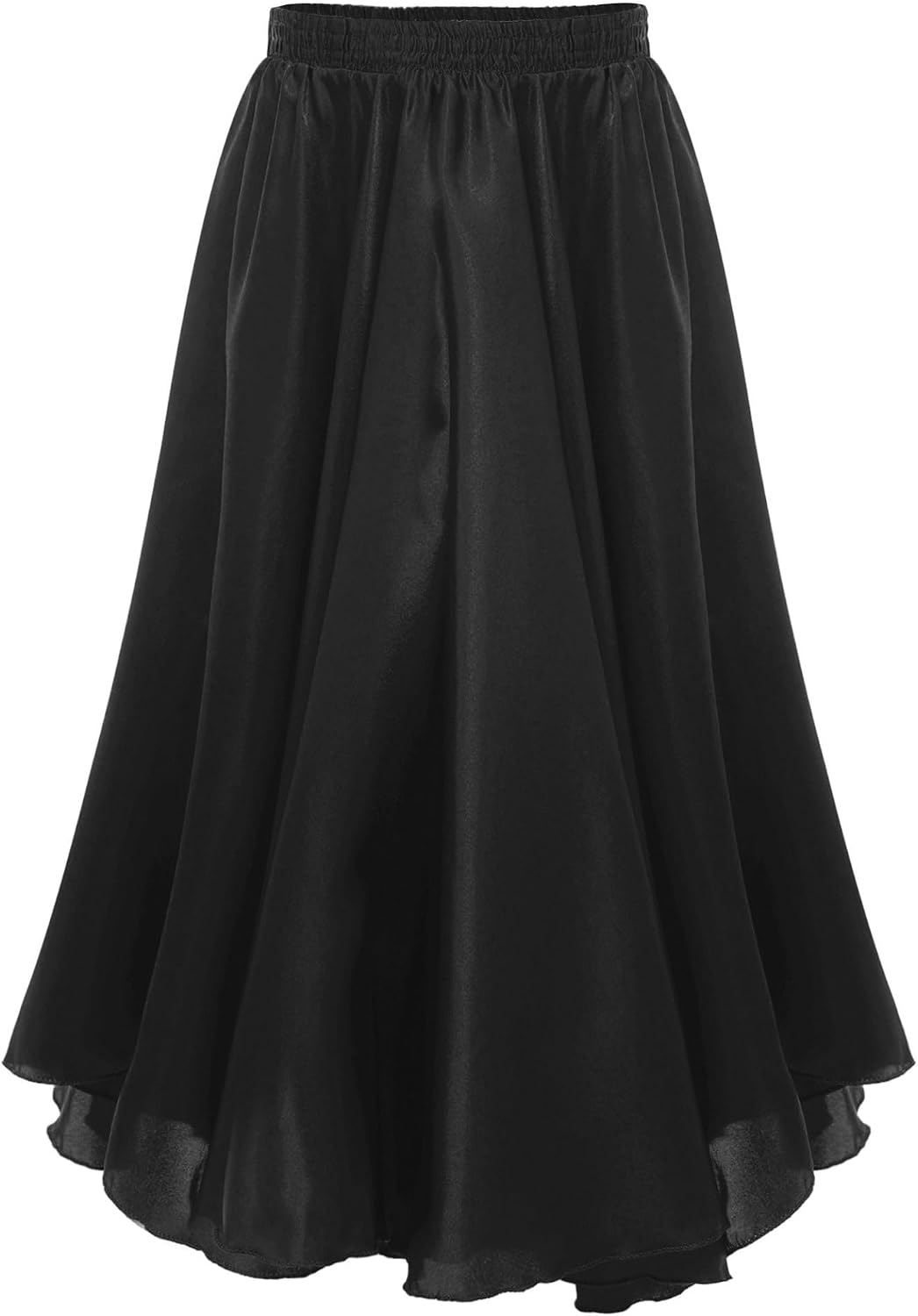 Girls Long Flamenco Skirt 360° Swing Lyrical Praise Dance Skirt Spanish Flamenco Ballet Modern Costume