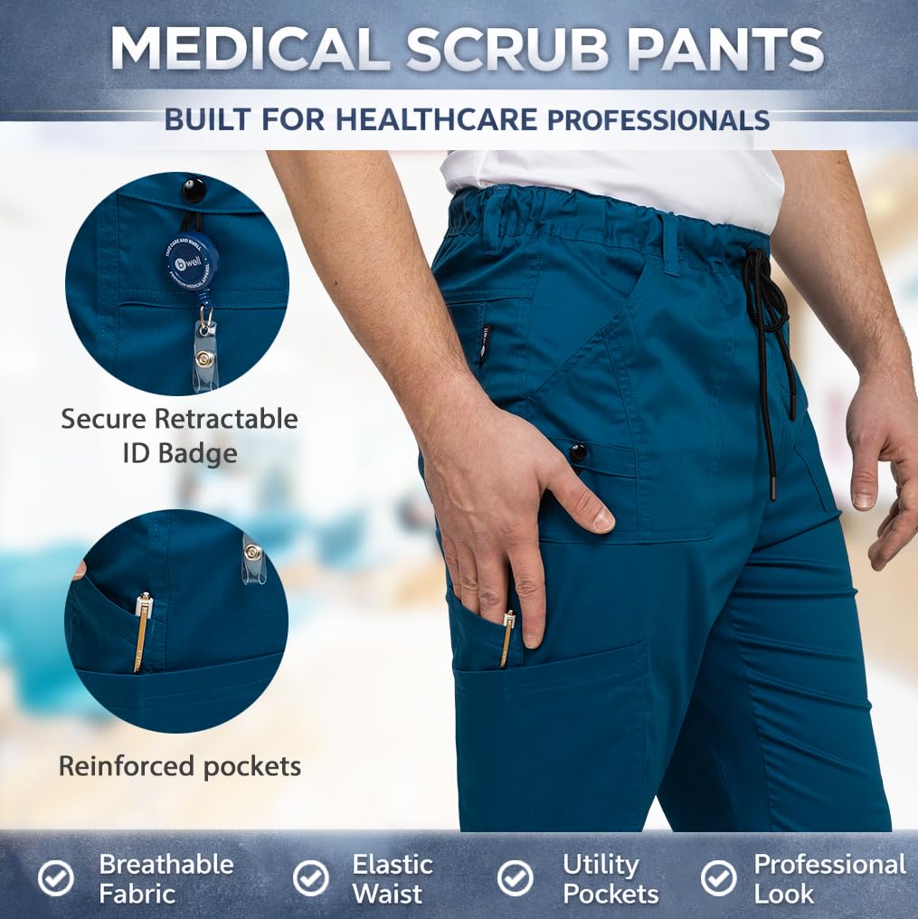 B-well Dante Man - Pantalones médicos para hombre, de alta calidad, con cintura elástica — view 5