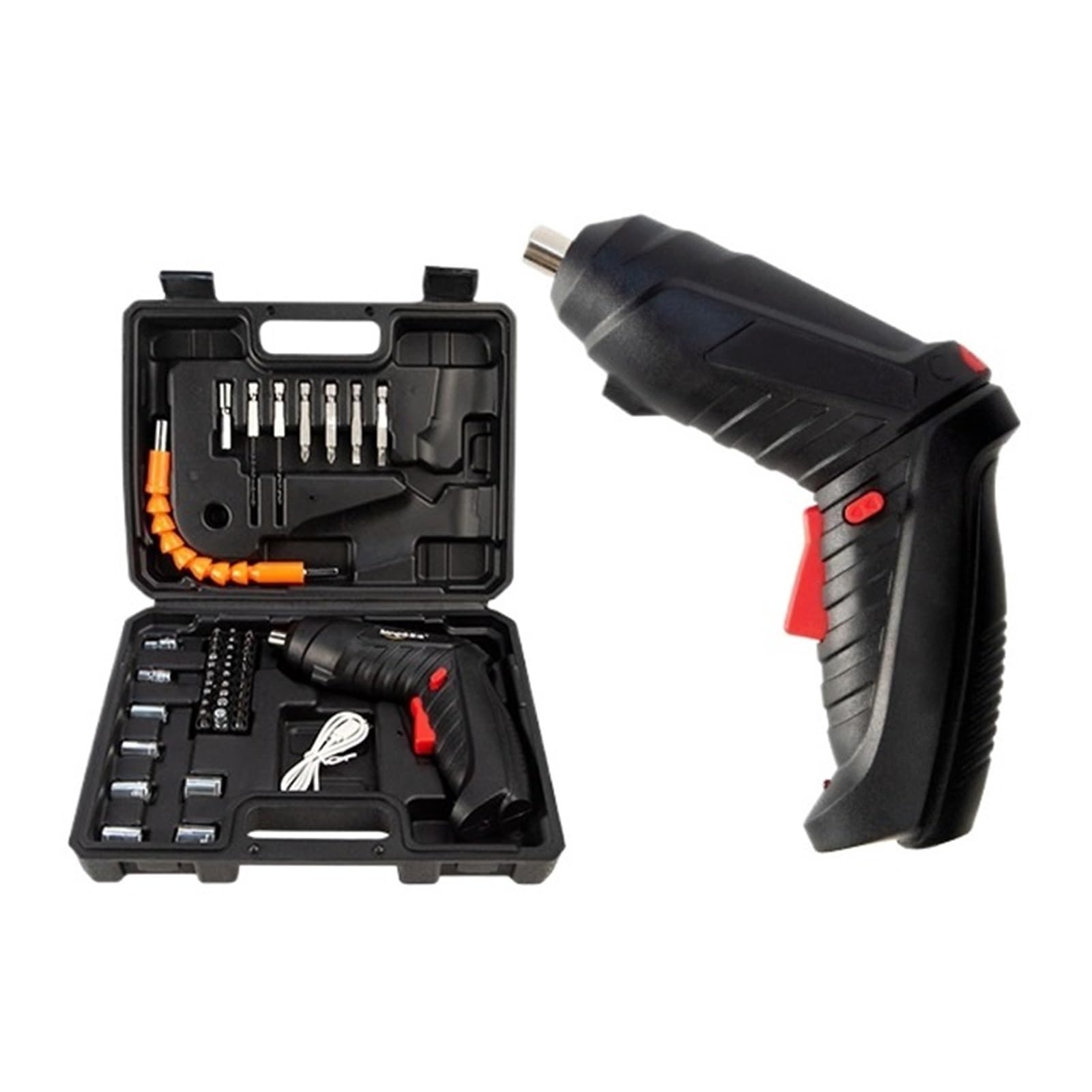 Dothmvgtd 47Pcs 3.6V Power Tools Set Household Maintenance Repair Lithium Battery Mini Electric Drill Cordless Screwdriver Portable Lightweight(47Pcs)