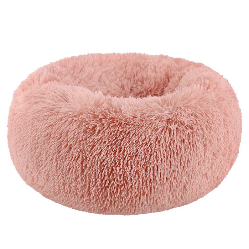 Luxus Haustierbett Donut-Form – Weiches Plüschbett Für Katzen & Kleine Hunde, 50x50x20 Cm, Wasserdichte Unterseite