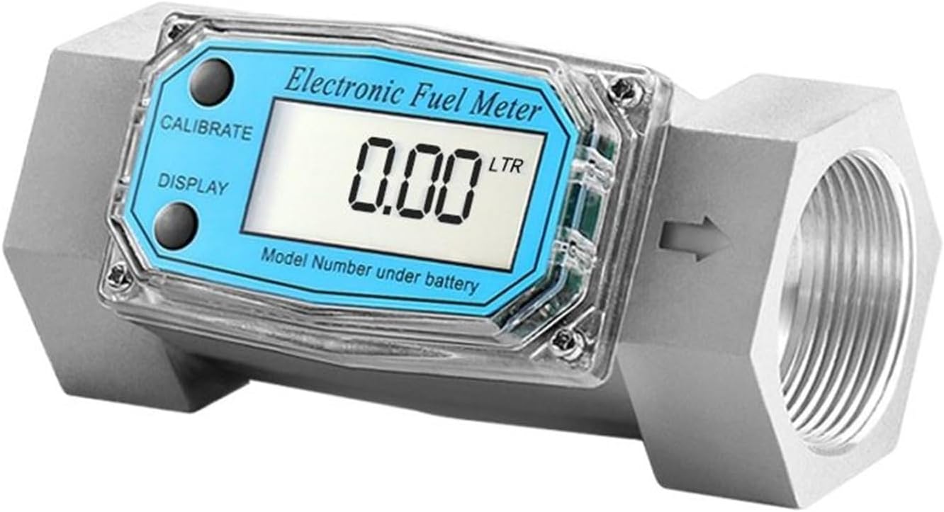 Flow Meter, Electronic Digital Liquid Flow Meter Meter PCB Electronic Flow Indicator Gasoline Kerosene Methanol Water Sensor(1inch)
