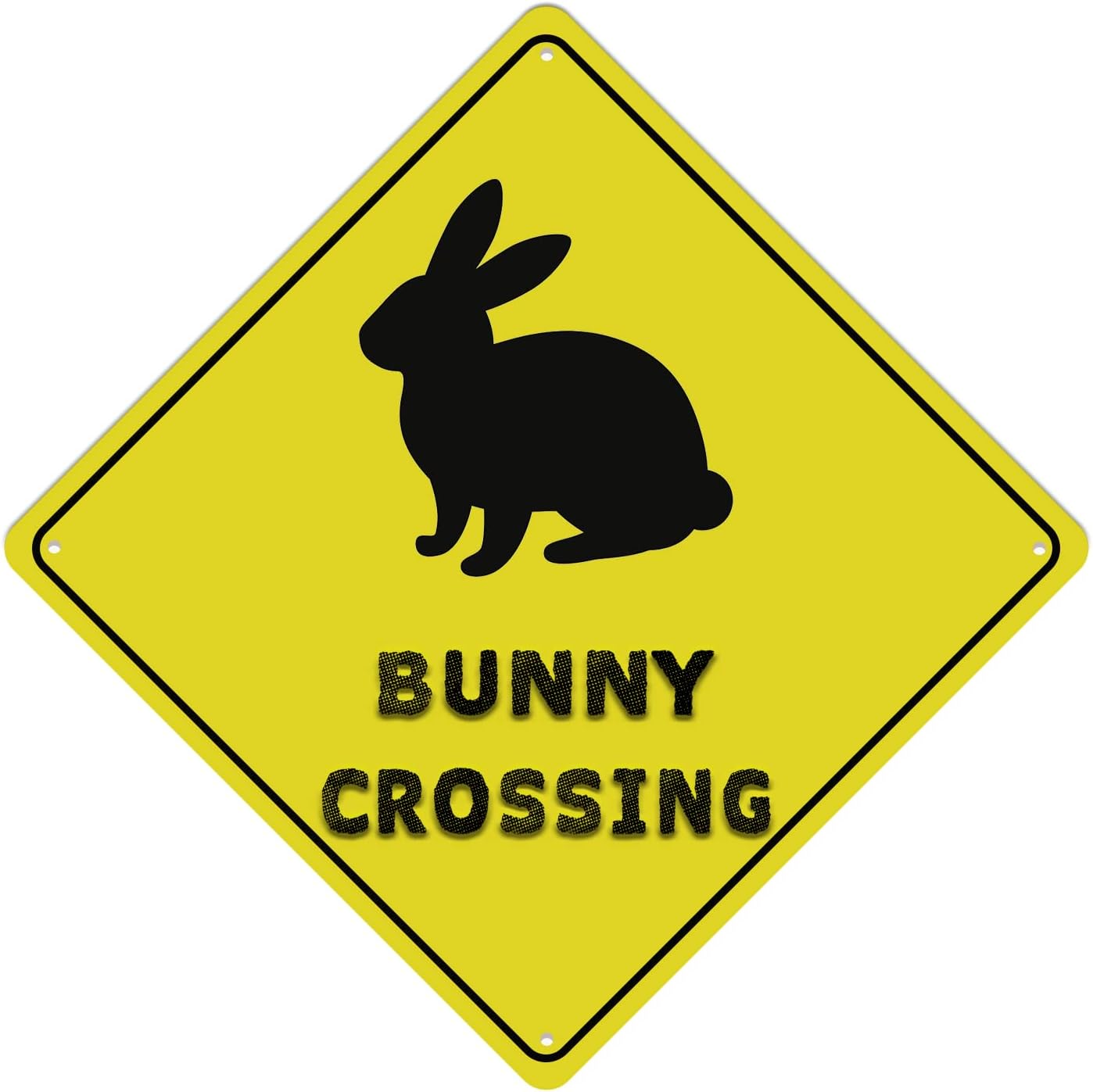 Amazon.com: Generic Rabbit Crossing Tin Sign Metal Tin Traffic Sign ...