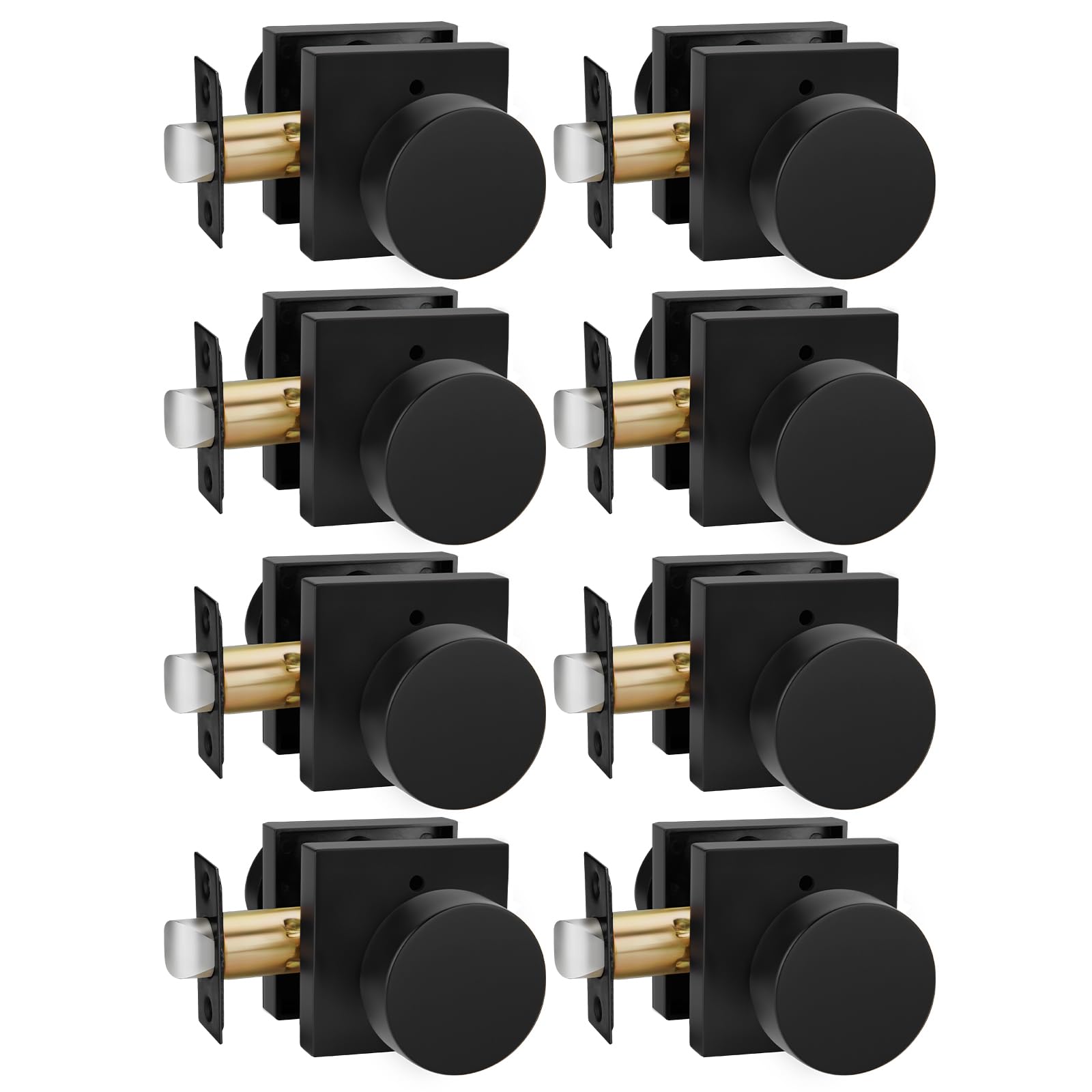 Goldenwarm Matte Black Door Knobs - 6 Pack -11 Goldenwarm Matte Black Door Knobs - 6 Pack -11