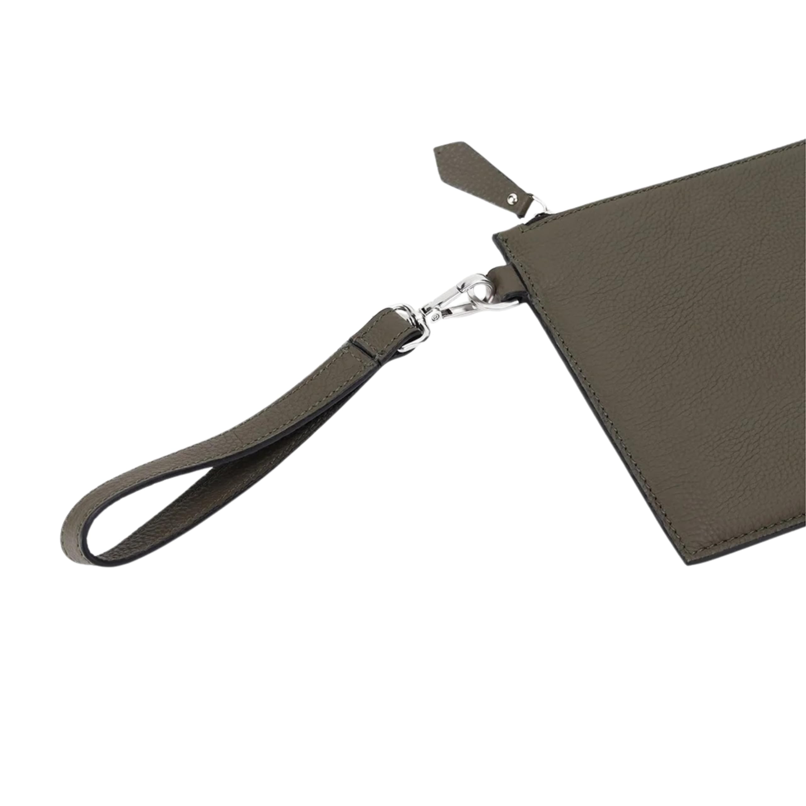 HAMMER COAL Leather Clutch for Men - Full-Grained Hand Purse - Organizer Bag for Men - Long Wallet Business Fashion - Casual Business Bag. (Grey) 2
