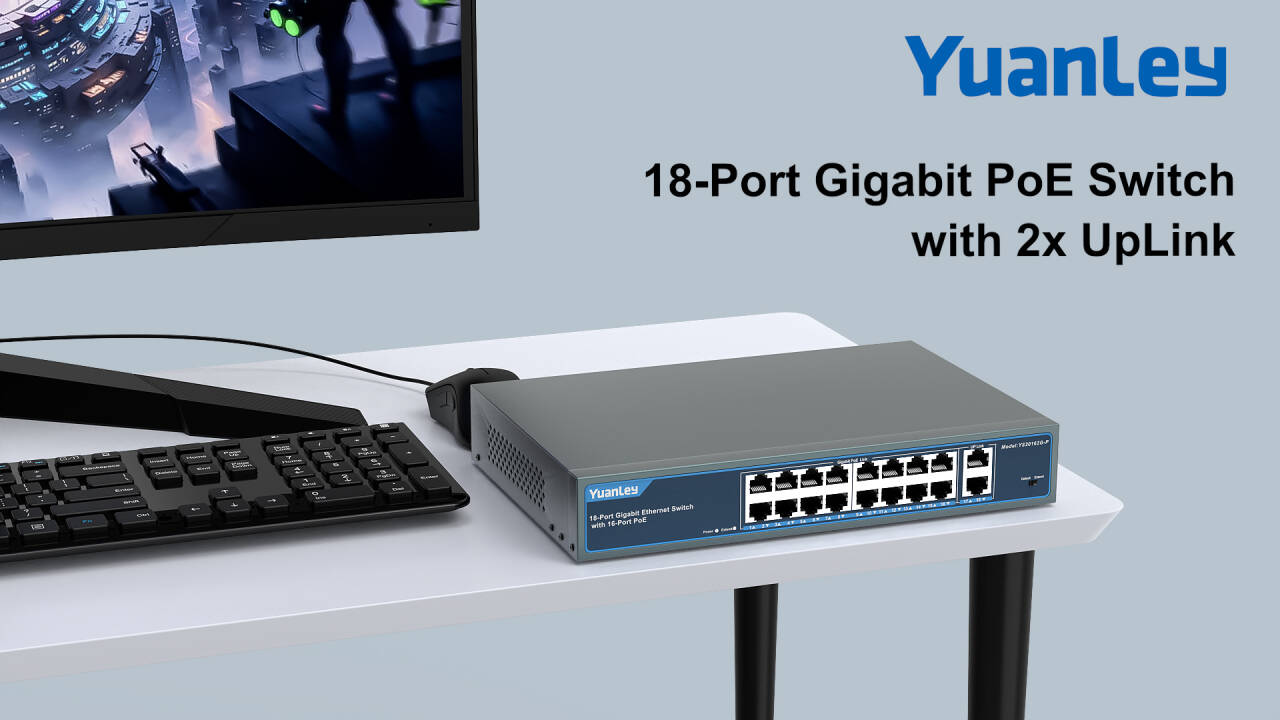Amazon.com: YuanLey 16 Port Gigabit PoE Switch with 2 Gigabit