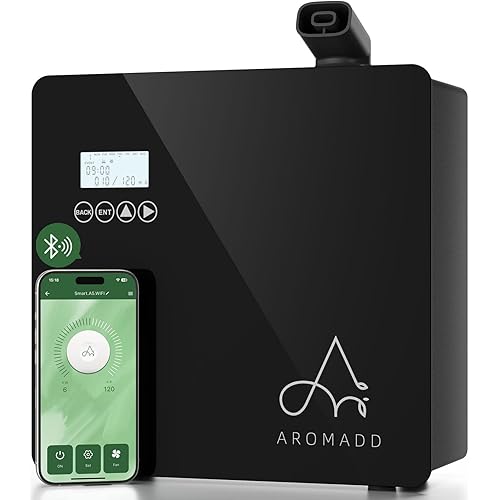 2025 Upgraded 3500 Sq.Ft Smart Scent Machine - HVAC System, Whole House Aroma & Hotel Collection Diffuser, Waterless Essential Oil Diffuser for Home, Office, 600ML Capacity, Cold Air Tech (Black)