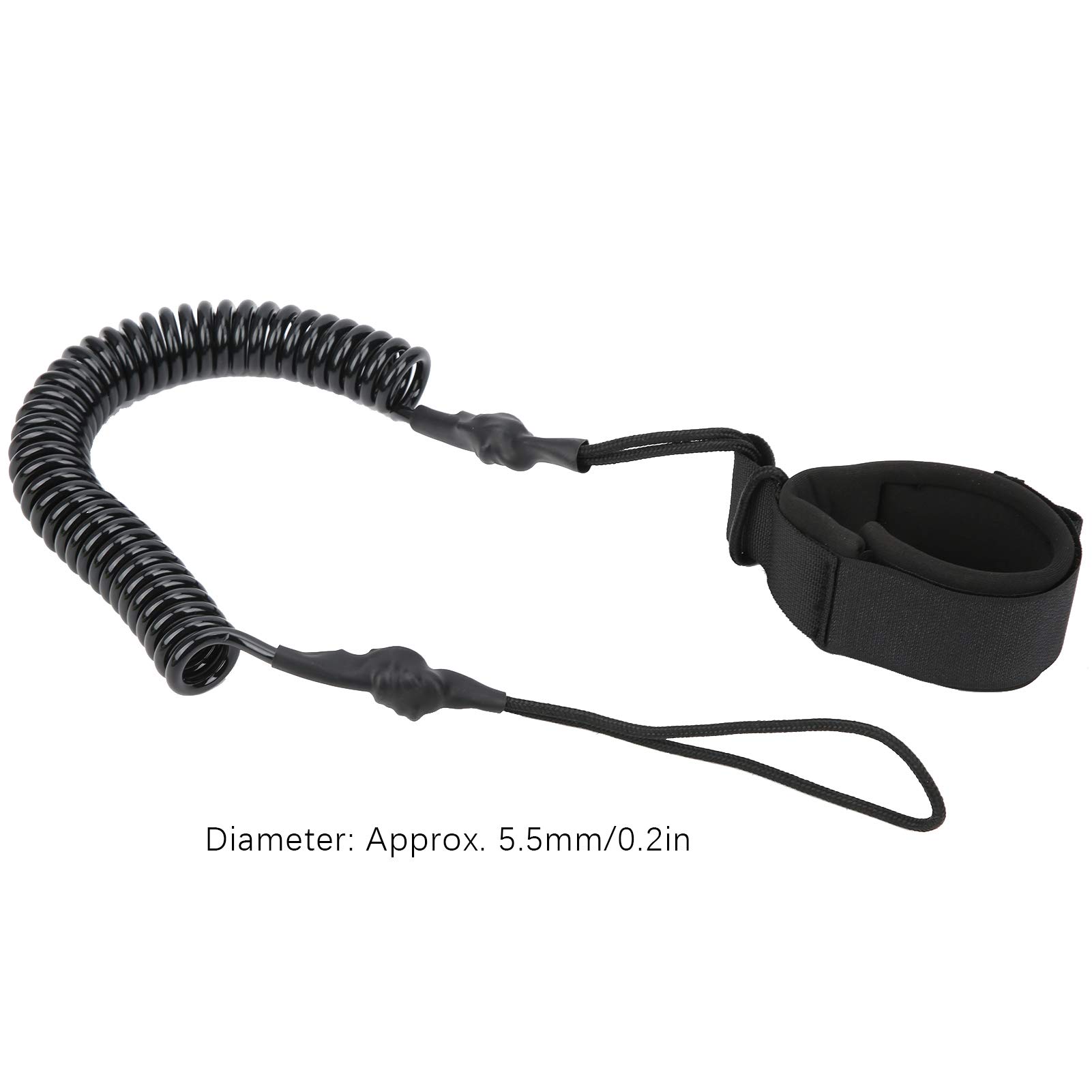 Yuecoom Surf Leashes,Surf Safety Foot Rope,Surfboard Foot Rope,Surfboard Traction Rope for Surfboards,Paddle Boards,Lightweight TPU-Sponge,Black