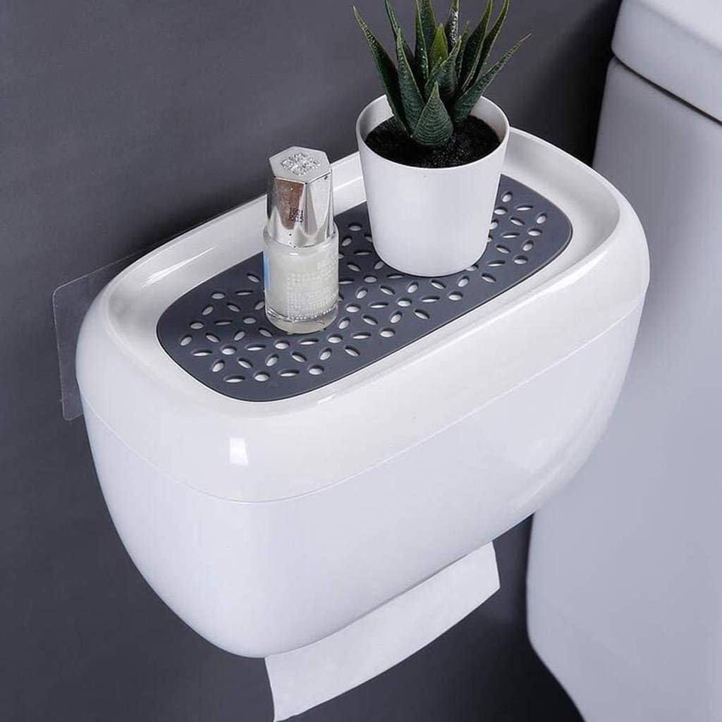 Bathroom Wall-Mounted Paper Holder Household Towel Rack Free Punching Multi-Function