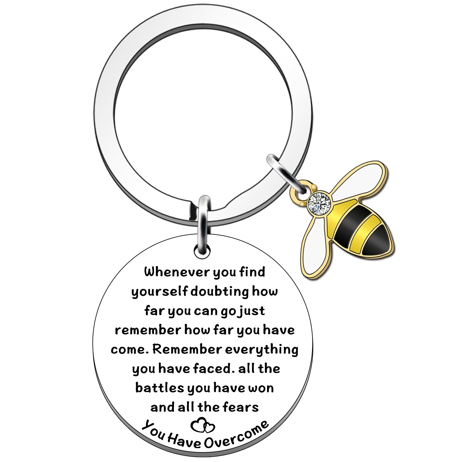 Portachiavi JETTOP Con Frase 'Proud Of You' - Regalo Ispiratore In Acciaio Inox Per Donne, Con Citazione Motivazionale