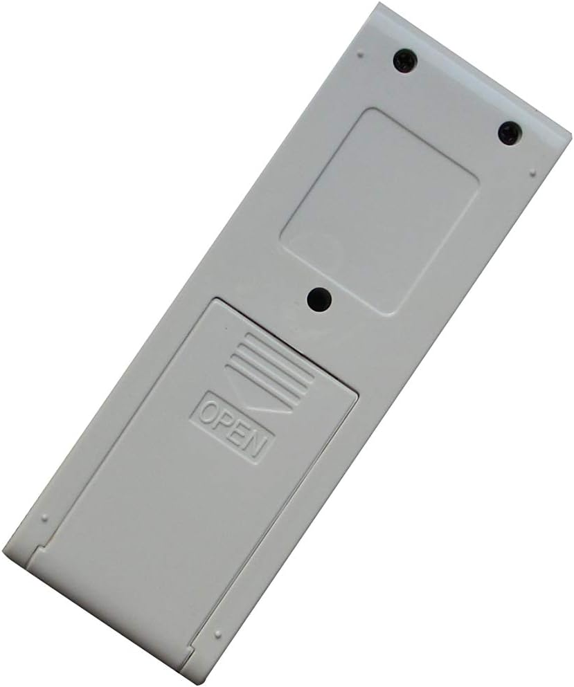 Spredaj view of HCDZ YB1FA remote control with various buttons and an LCD screen.