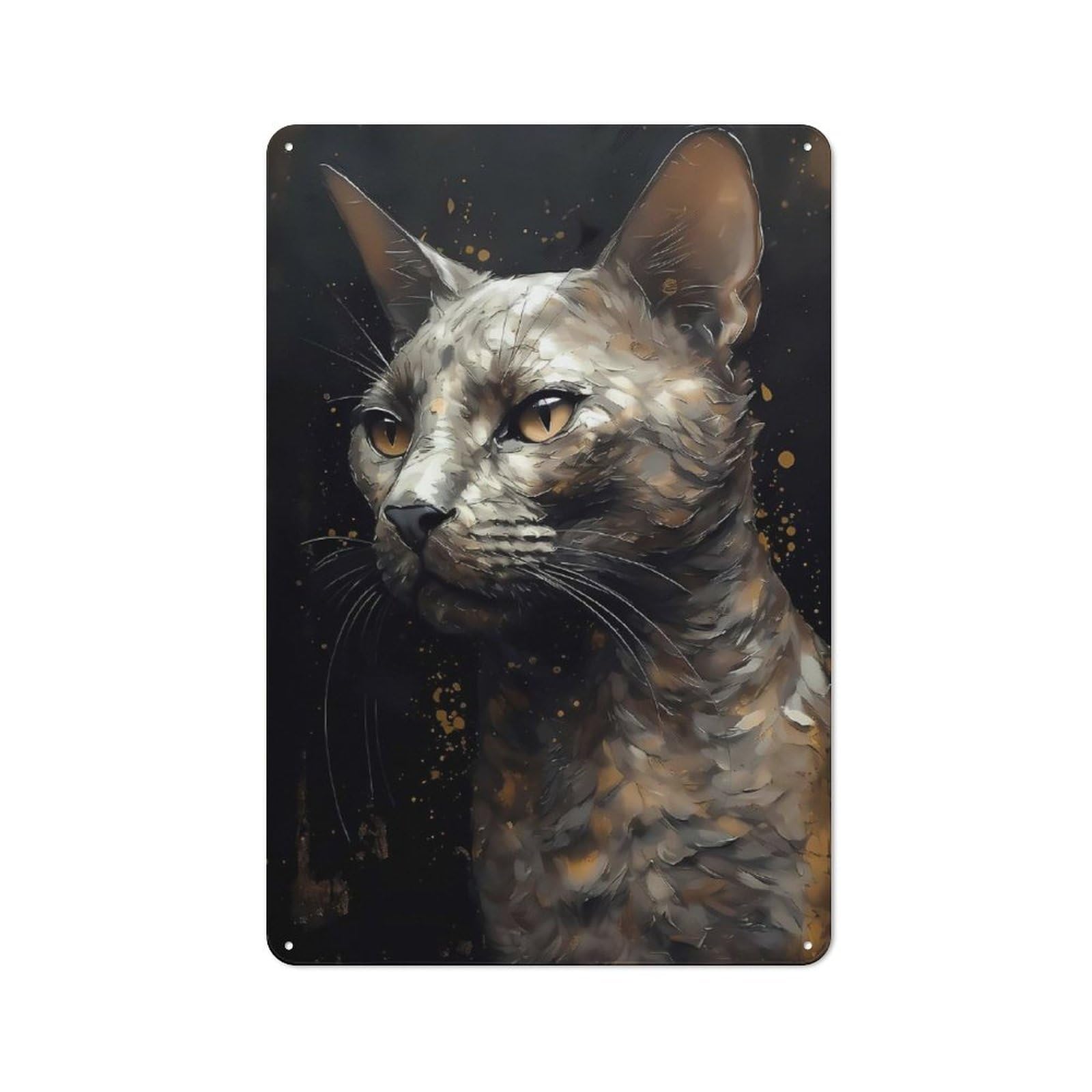 Devon Rex Cat Treasured Industrial-style Tin Sign 30x20cm for Garage Or Workshop, for Garage, Workshop And Man Cave Decoration