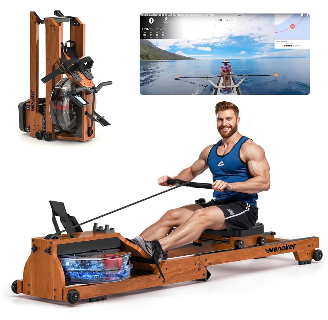 Wenoker Remo para el hogar, de madera maciza, plegable con pantalla bluetooth, construcción de madera de alta calidad, rieles de doble deslizamiento, carga máx. 150 kg