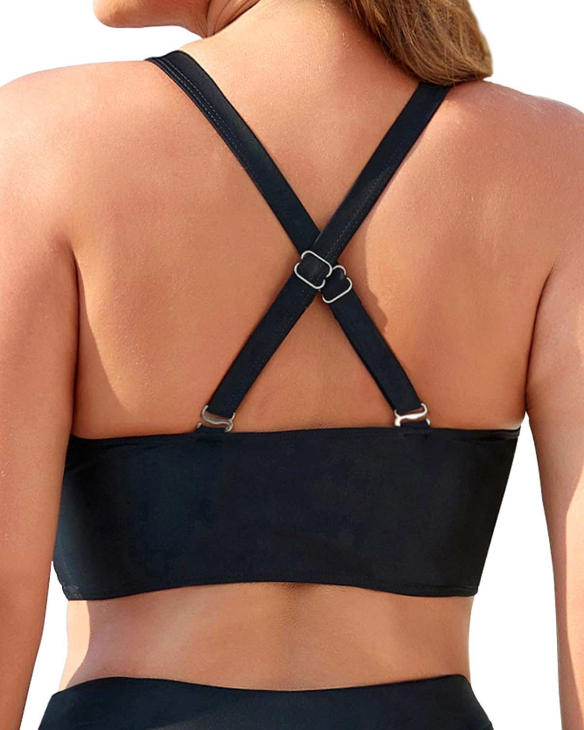 Yonique Women Plus Size Bikini Top Large Bust Swim Top Full Coverage Swimsuit Sport Bra Bathing Suit - Image 4