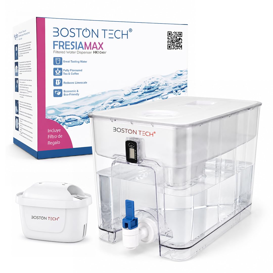Boston Tech FRESIAMAX Dispenser Acqua 7,5L con Filtro, Senza Adattatore BPA